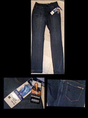 NWT Peter Nygard Luxe Denim Slim Skinny Cuff Denim Stretch Jeans Size M 10-12